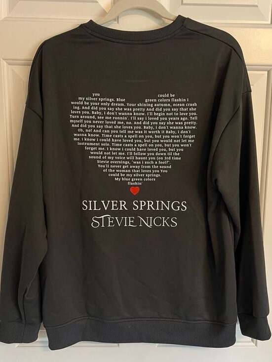 Stevie Nicks Don't Be A Lady Be A Legend Silver Springs Double Sided Sweatshirt - Picture 3 of 4